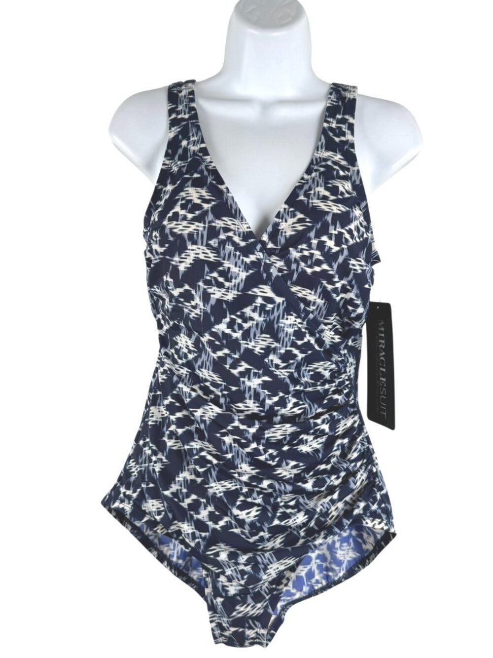 Miraclesuit Surpice Warp Soft Cup One Piece Swimsuit Size 12 Printed NWT SW-2170